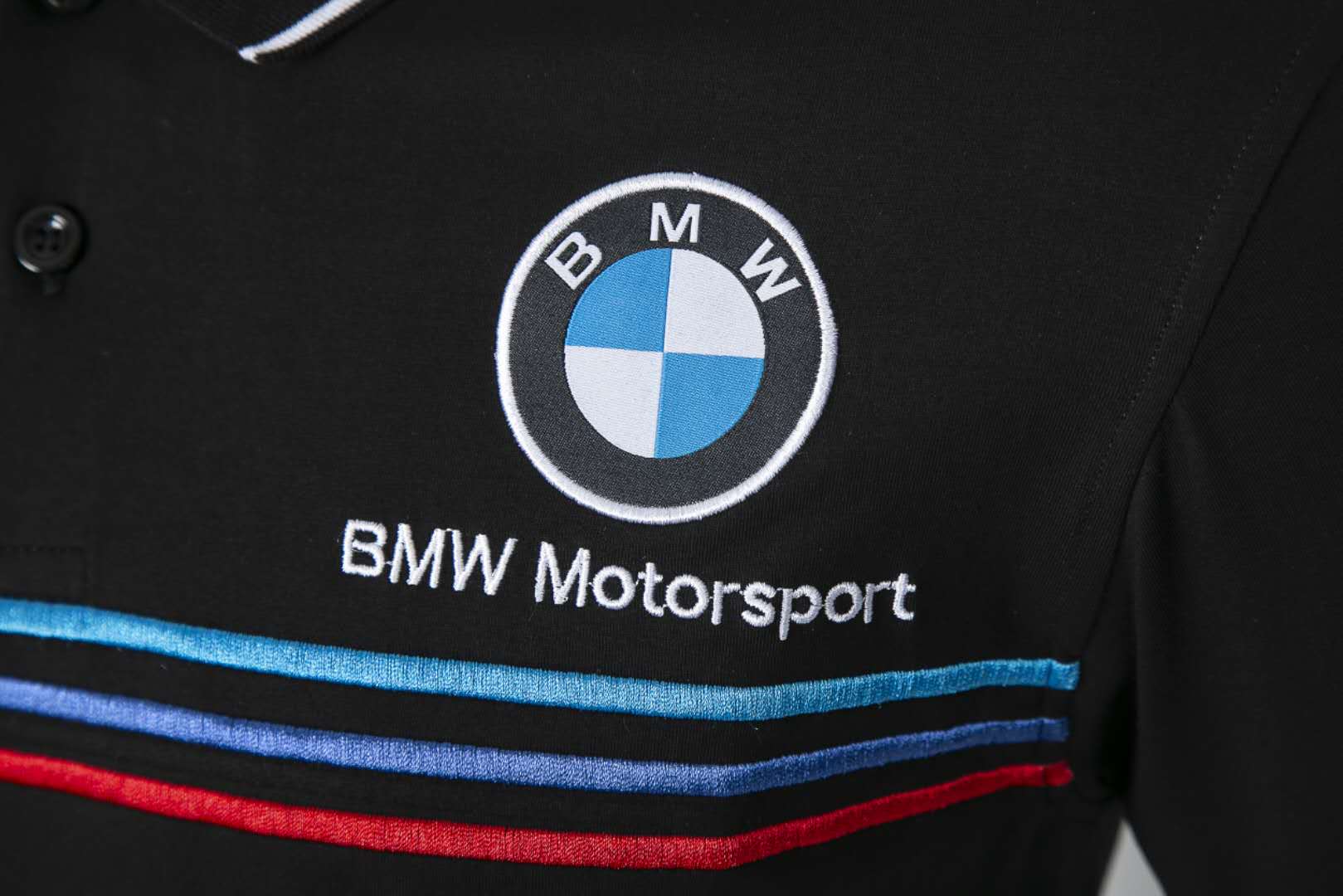 2022 Polo BMW Motorsport Homme M Power Brodé Coton Extensible Manche Courte